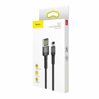 Кабель Baseus Cafule Type-A - Lightning 1м 2.4A черный CALKLF-GG1 28000 фото