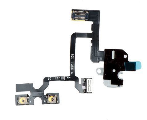 Шлейф для Apple iPhone 4 кнопок громкости и коннектора наушников белый 06604 фото