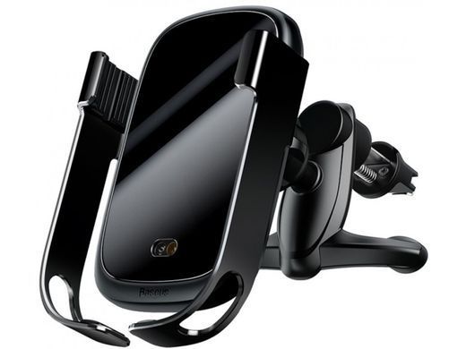 Автотримач з безпровідною зарядкою Baseus Wireless Charger Rock-Solid Electric Holder (WXHW01-01) чорний 20292 фото