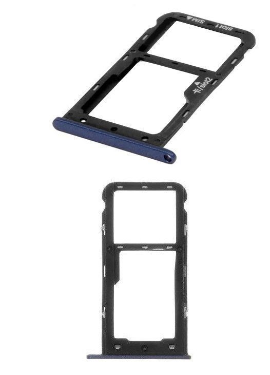Держатель Sim-карты и карты памяти Huawei Nova Lite (2017) SLA-L22, Y6 Pro 2017 (SLA-L02, SLA-L03), P9 Lite mini, Enjoy 7 синий 10998 фото