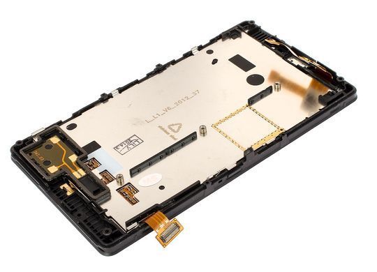 Дисплей для Nokia Lumia 820 с рамкой черный 01466 фото