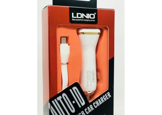 Автомобильное зарядное устройство LDNIO DL-219 USB + cable micro (2,1 A) 06484 фото