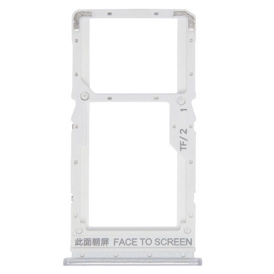 Держатель SIM-карты и карты памяти Xiaomi Redmi Note 10 5G, Poco M3 Pro 5G, серебристый, Chrome Silver, на две Sim-карты 31449 фото