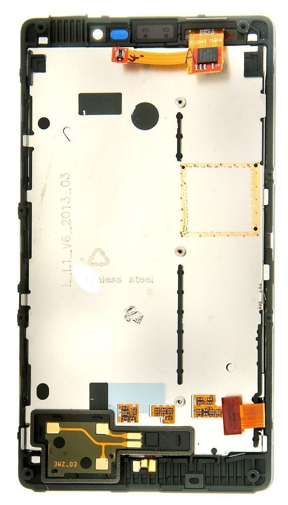Дисплей для Nokia Lumia 820 с рамкой черный 01466 фото