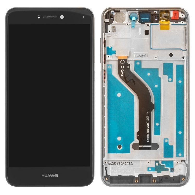 Дисплей для Huawei P8 Lite 2017 (PRA-L11), P9 Lite (2017), GR3 (2017) з рамкою чорний 07617 фото