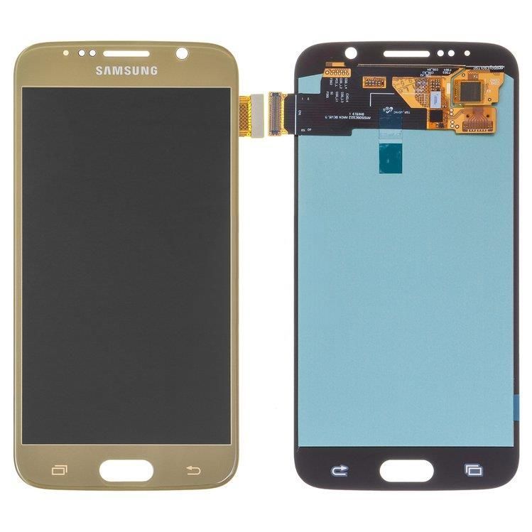 Дисплей для Samsung G920F Galaxy S6 золотистий Gold Platinum, OLED, Хайкопія 15499 фото