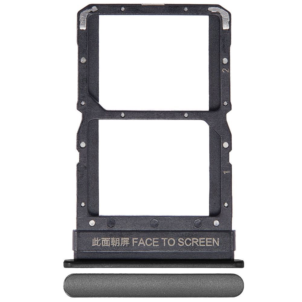 Держатель Sim-карты Xiaomi Poco X3 GT, Redmi Note 10 Pro 5G China черный, Stargaze Black, на две Sim карты 31709 фото