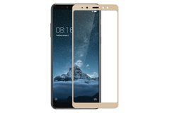 3D Защитное стекло для Samsung A730F Galaxy A8 Plus (2018) золотое 11781 фото
