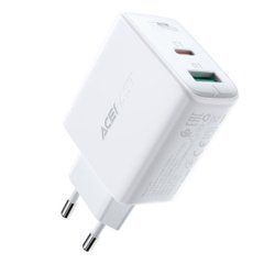 Сетевое зарядное устройство ACEFAST A5 PD32W (USB-C+USB-A) White (AFA5W) 26282 фото