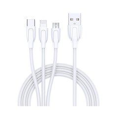 Кабель Joyroom Round S-M355 3в1 (Lightning&micro&Type-C) 1m 2A White 17192 фото