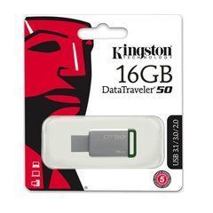 Флеш память Kingston USB 16Gb DT50 Metal,Green USB 3.1 17295 фото
