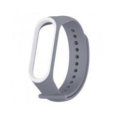 Ремешок Xiaomi для Mi Band 3, Mi Band 4 с тонким ободком Серый,Белый 15096 фото