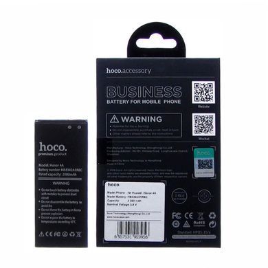 Акумулятор HOCO HB4342A1RBC для Huawei Honor 4A SCL-L01, Honor 5, Y5 II CUN-U29, CUN-L21, Y6 II Compaq 2200 mAh 18351 фото