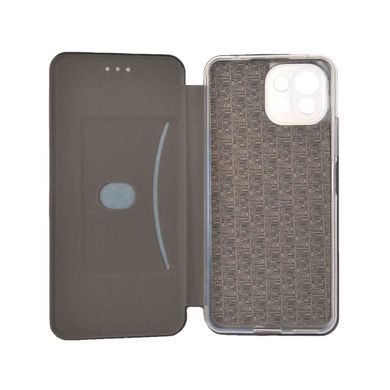 Чехол-книжка Premium Case под кожу Xiaomi Mi 11 Lite (2021) черный 23762 фото