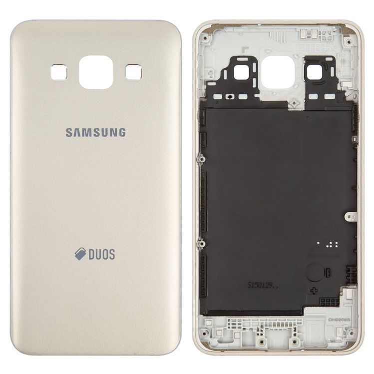 Задняя крышка для Samsung A300F (2015) Galaxy A3, A300FU, A300H золотистая 07686 фото