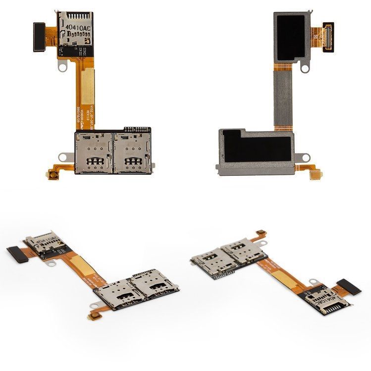 Шлейф для Sony D2302 Xperia M2 Dual на две SIM-карты с коннектором карты памяти 07426 фото