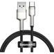 Кабель Baseus Cafule Series Metal Data Cable USB to Type-C 66W 1m чорний (CAKF000101) 32009 фото 1