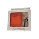 Чехол для наушников AirPods с карабином Premium Orange 26969 фото 2