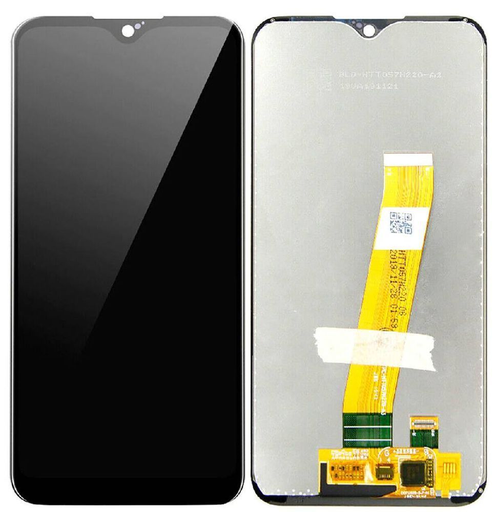 Дисплей для Samsung A015 Galaxy A01 2020, M015F Galaxy M01 2020 чорний з широким розьємом 19013 фото