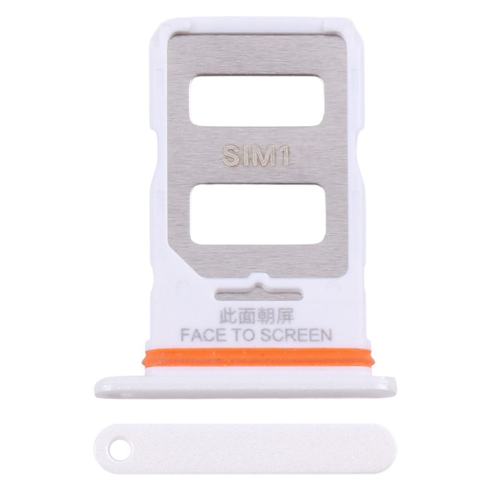 Держатель Sim-карты Xiaomi Redmi Note 13 Pro 5G, Poco X6 белый, на две Sim-карты 31710 фото