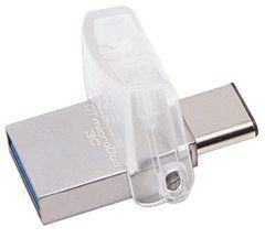 Флеш память Kingston USB 32Gb DT MicroDuo 3C Type-C metal USB 3.1 17296 фото