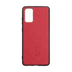 Чехол Magnet Samsung G985F S20 Plus (2020) под кожу красный 21540 фото