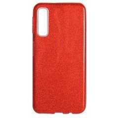 Чехол силиконовый,пластиковый Samsung A750 A7 (2018) красный с блестками 14964 фото