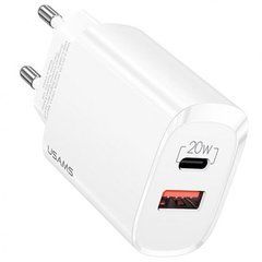 Сетевое зарядное устройство Usams US-CC121 T35 QC3.0+PD3.0 Fast Charger 20W белый 26283 фото