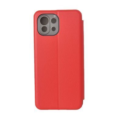 Чехол-книжка Premium Case под кожу Xiaomi Mi 11 Lite (2021) красный 23763 фото