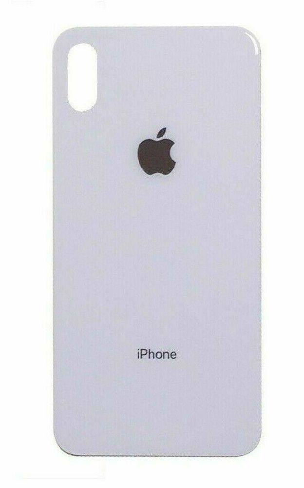 Задня кришка для Apple iPhone Xs біла, з великим отвором для камери, копія хорошего качества 14875 фото