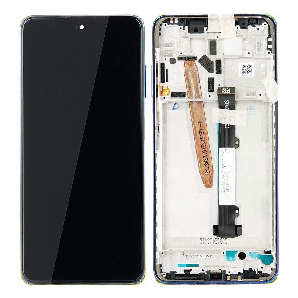 Дисплей для Xiaomi Poco X3, Poco X3 NFC, Poco X3 Pro с рамкой синий 26403 фото
