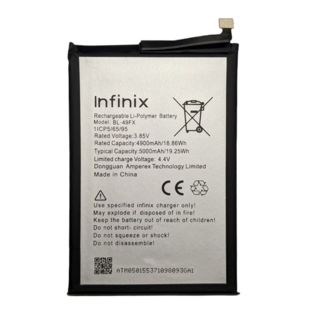 Аккумулятор BL-49FX для Infinix Hot 8, Hot 8 Lite, Hot 9, Hot 10s, Hot 10 Lite, Hot 12i, Hot 20i, Smart 5, Smart 6, Note 7 Lite 5000mAh Оригинал Китай 30781 фото