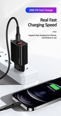 Сетевое зарядное устройство Usams US-CC121 T35 QC3.0+PD3.0 Fast Charger 20W черный 26284 фото