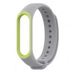 Ремешок Xiaomi для Mi Band 3, Mi Band 4 с тонким ободком Серый,Зеленый 15148 фото