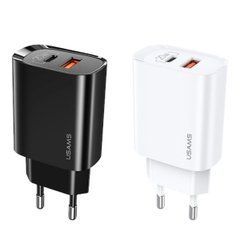 Сетевое зарядное устройство Usams US-CC121 T35 QC3.0+PD3.0 Fast Charger 20W черный 26284 фото