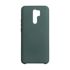 Чехол силиконовый Silicone Case для Xiaomi Redmi 9 Dark green 18938 фото