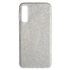 Чехол силиконовый,пластиковый Samsung A750 A7 (2018) серебряный с блестками 14965 фото