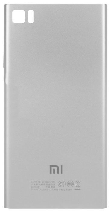 Задняя крышка для Xiaomi Mi3 серебристая TD-CDMA 03476 фото