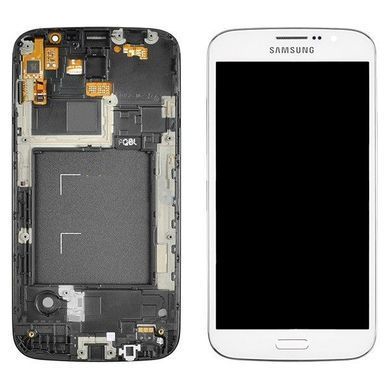 Дисплей для Samsung i9150 Galaxy Mega, i9152 Galaxy Mega з рамкою білий 02532 фото
