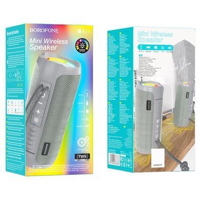 Портативная Bluetooth колонка Borofone BR21 серая 27954 фото