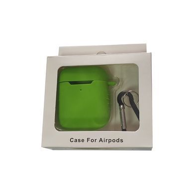 Чехол для наушников AirPods с карабином Premium Green 26971 фото