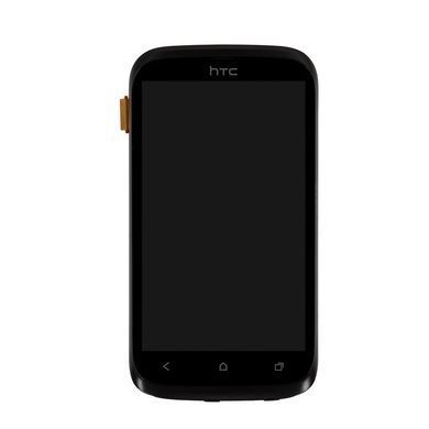 Дисплей HTC Desire V T328w чорний з рамкою чорний 06103 фото