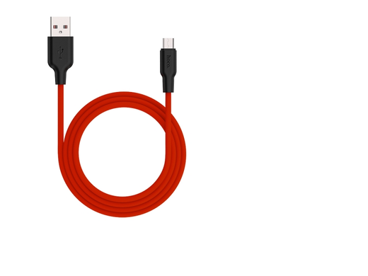 Кабель Hoco X21 Plus (1 метр) MicroUSB черно-красный 20182 фото