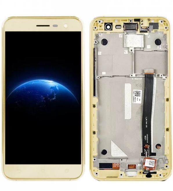 Дисплей для Asus ZenFone 3 (ZE520KL) Z017D с рамкой золотой 22497 фото