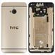 Задняя крышка для HTC One M7 801e золотая 04453 фото