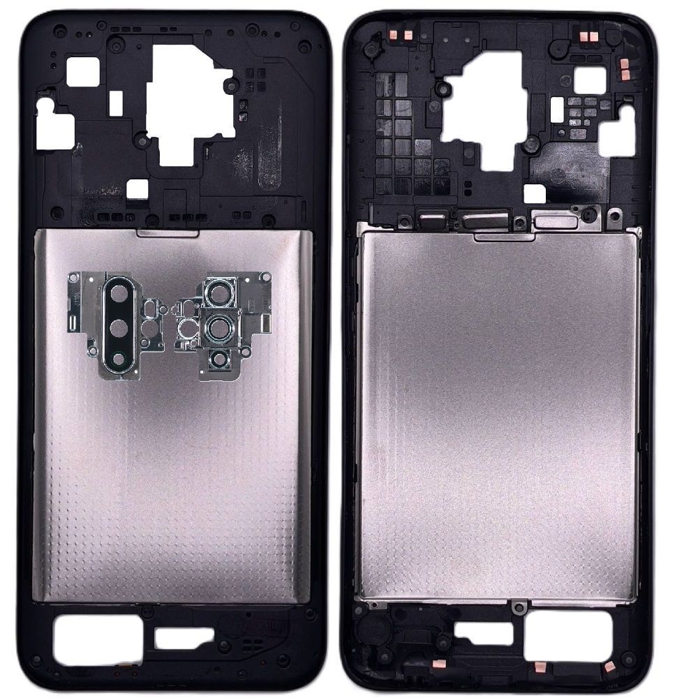 Рамка корпусу Oppo A5 2020 CPH1931, Oppo A9 2020 CPH1937, A11 PCHM10 чорна зі склом камери 33621 фото