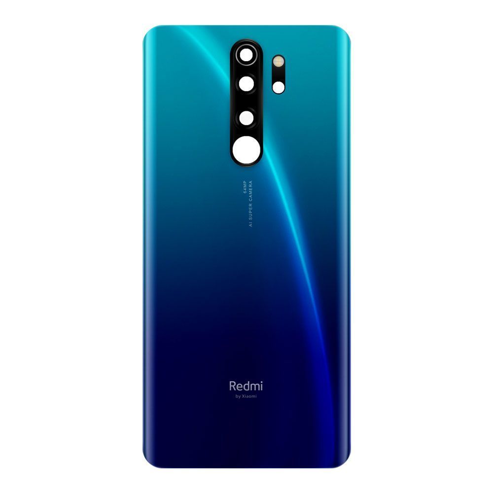 Задняя крышка для Xiaomi Redmi Note 8 Pro со стеклом камеры синяя оригинал Китай 06710 фото