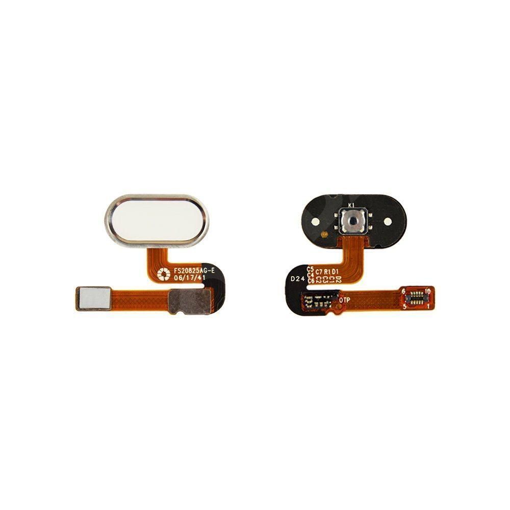Шлейф для Meizu M6 M711H, M711M, M711Q з кнопкою меню (Home), білого кольору 22151 фото