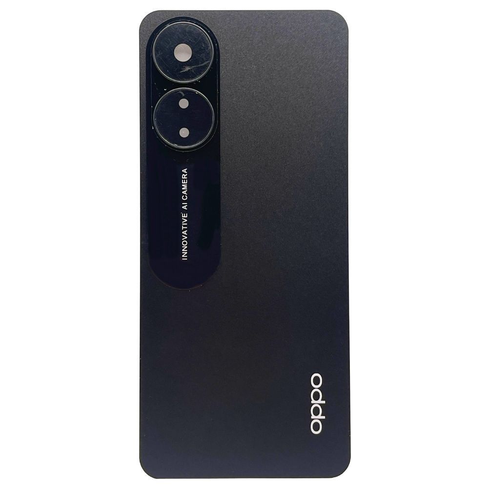Задня кришка для Oppo A78 4G чорна Mist Black, Оригінал Китай зі склом камери 31663 фото