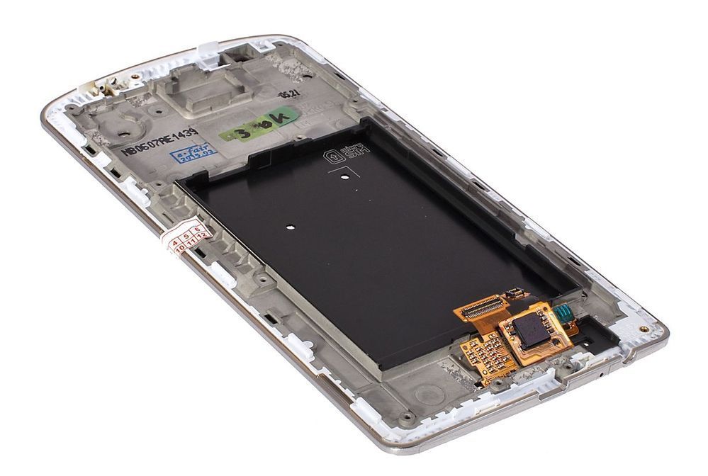Дисплей для LG D855 G3 с рамкой белый 03138 фото